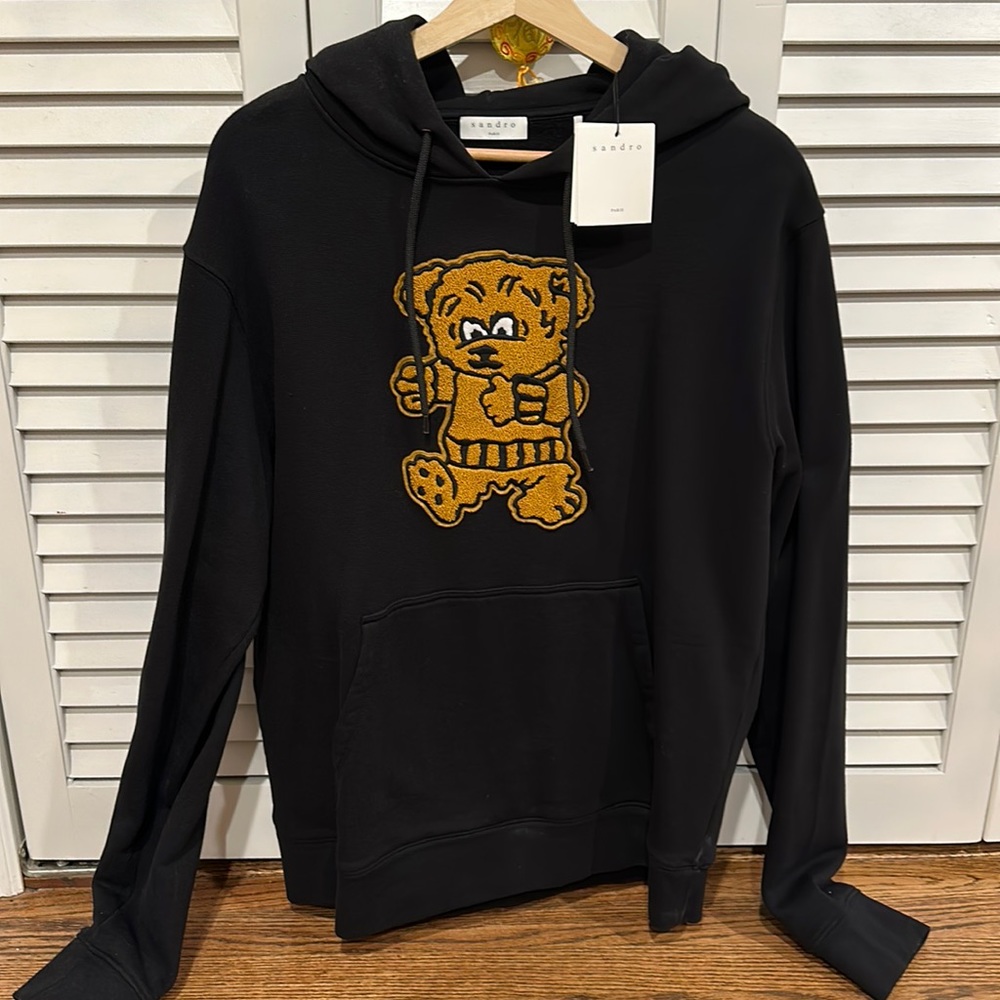 SANDRO PARIS TEDDY HOODIE